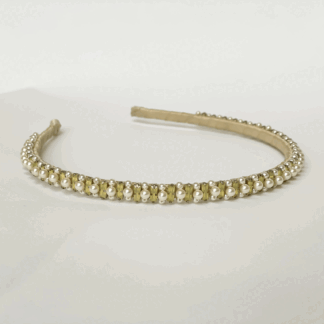 Cynthia Pearl and Opal Crystal Headband - Pearl