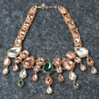 Amelia Crystal Bib Necklace - Multi