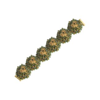 Alice Crystal Crochet Bracelet - Green
