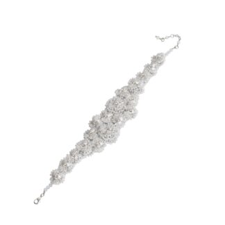 Katherine Crystal Crochet Necklace - White