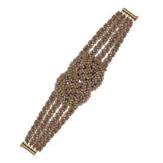 Eternity Crystal Knot Rope Bracelet - Silver