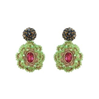 Lucia Baroque Discobal Crocehet Earrings - Pnik