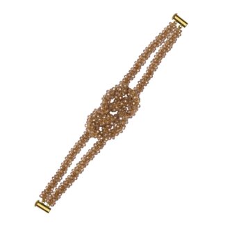 Verity Crystal Crochet Bracelet - Gold