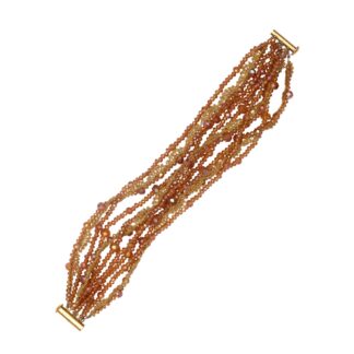 Phoebe Crystal Crochet Bracelet - Red