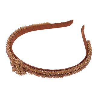 Verity Crystal Crochet Headband - Red