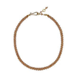 Neva Crystal Crochet Necklace - Gold (Small)